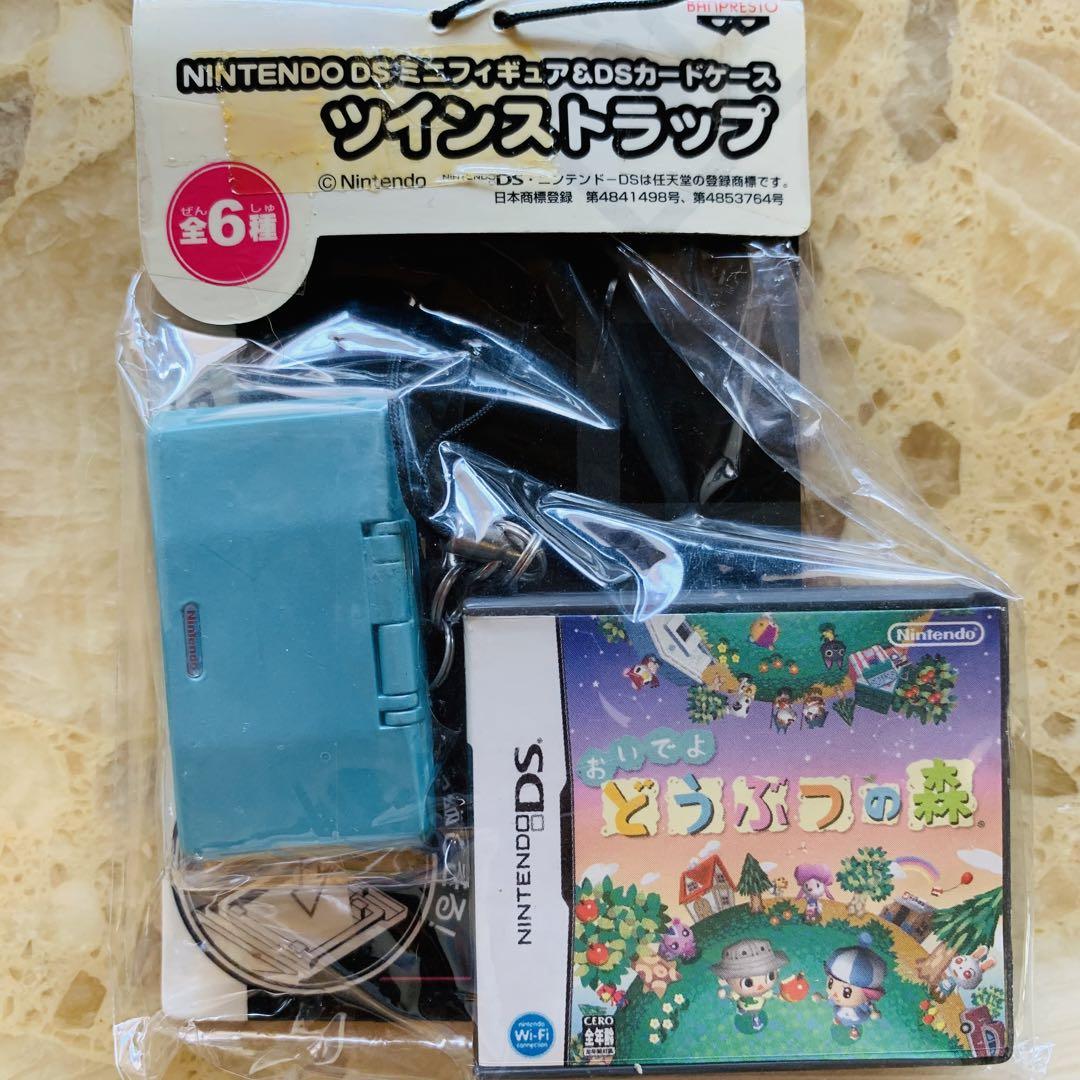 任天堂DS ミニフィギア＆DSカードケース　ストラップ　おいでよどうぶつの森 任天堂DS ミニフィギア＆DSカードケース ストラップ おいでよ