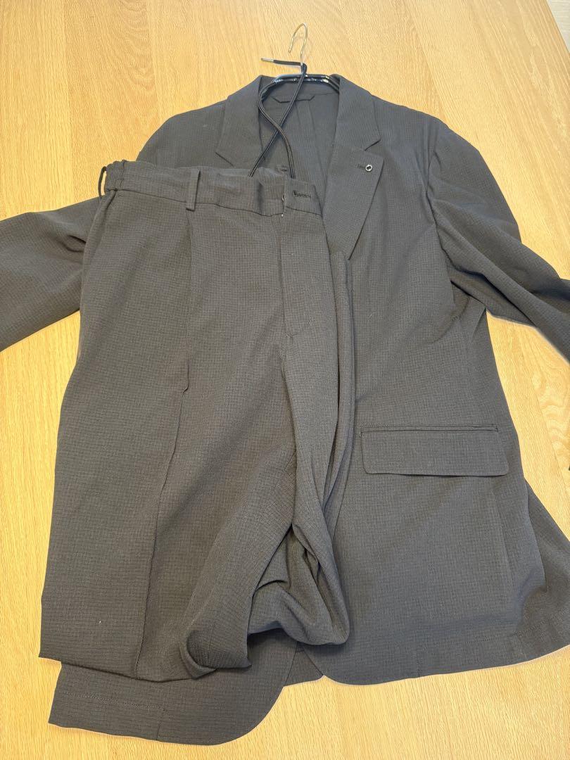 AOURE ドットエアー 2WAYストレッチジャケットパンツ　セットアップ黒