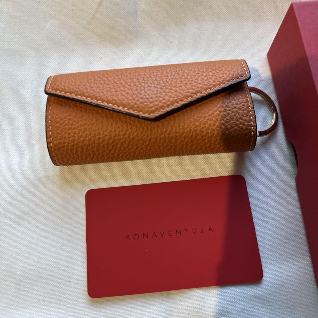 【美品】bonaventura スリム キーケース ボッタラートレザー 牛本革