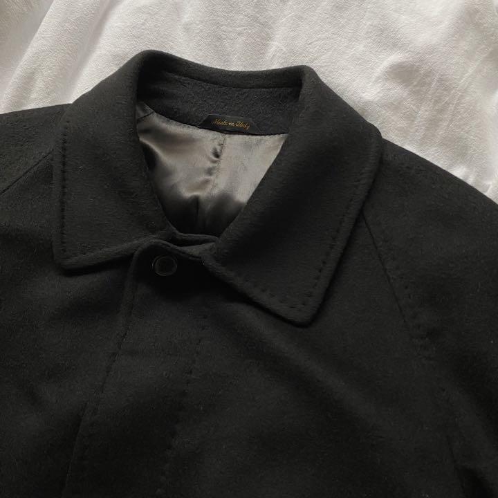 used 古着 ロングコート カシミヤ100% ステンカラー ブラック S - メルカリ used 古着 ロングコート カシミヤ100% ステンカラー ブラック S - メルカリ