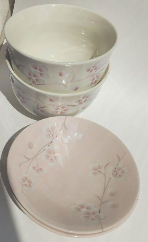 新生活応援  茶碗と取り皿のセット たち吉 花しらべ