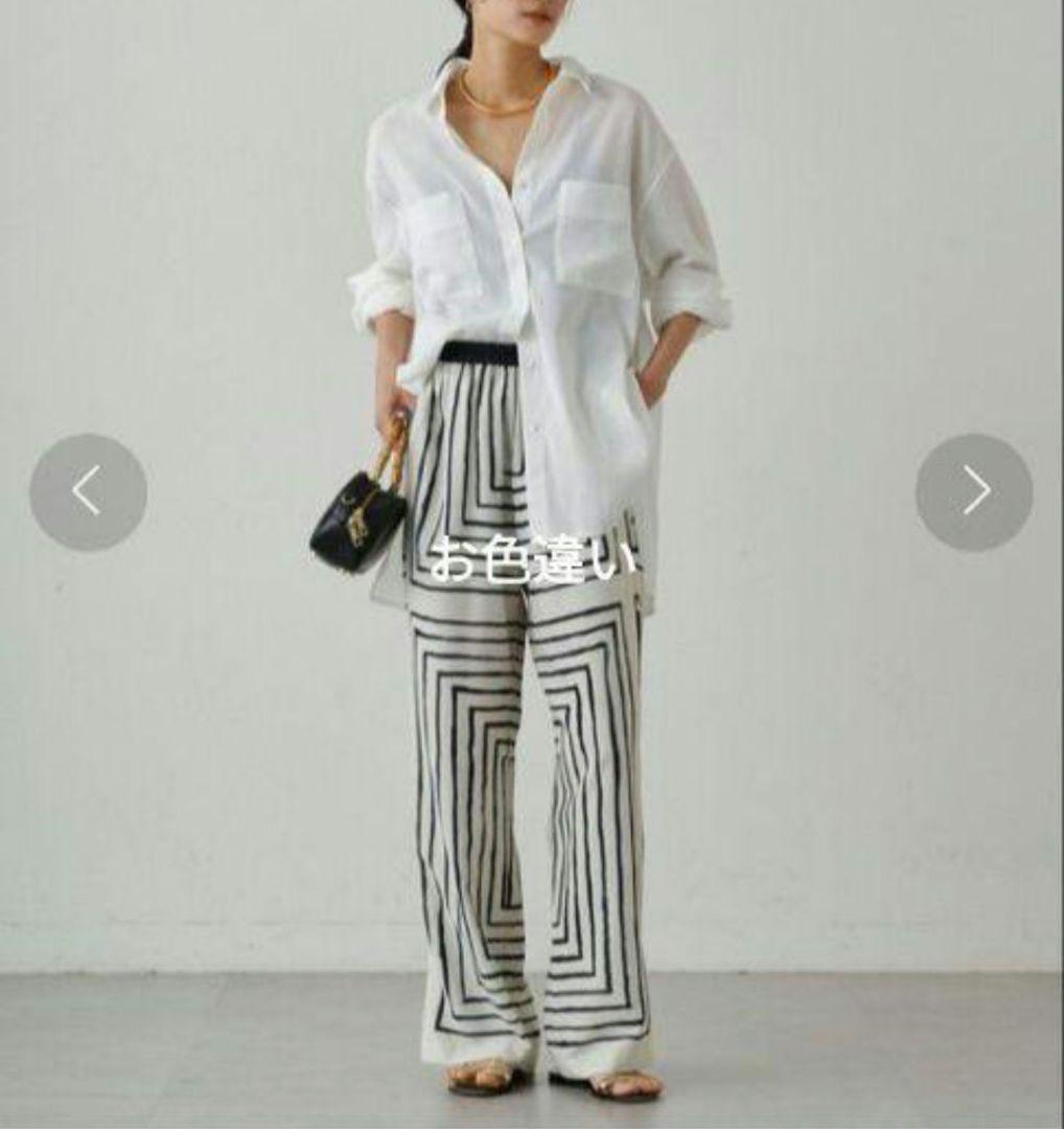 美品❁LOUNGEDRESS リネンライク オーバーシャツ ラウンジドレス