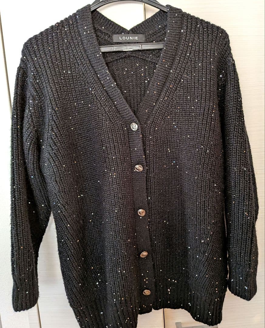 Lounie ブラック カーディガン SIZE LOUNIE