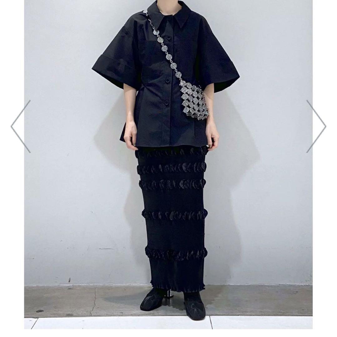 ADAM ET ROPE シアーショートブーツ ブラック
