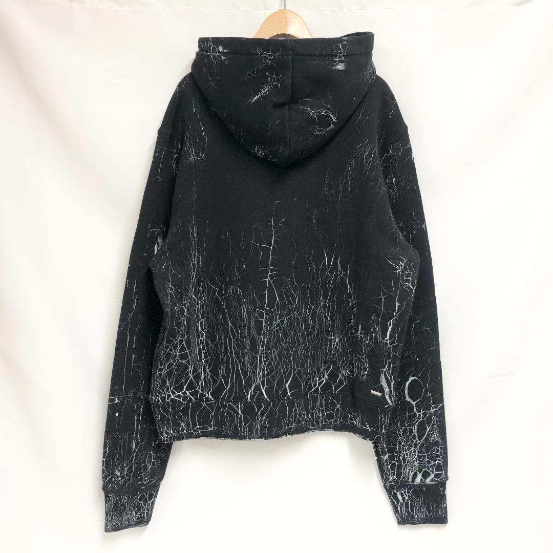 ○★新品未使用　AMIRI　クラックダイ コア ロゴパーカー　S　ブラック