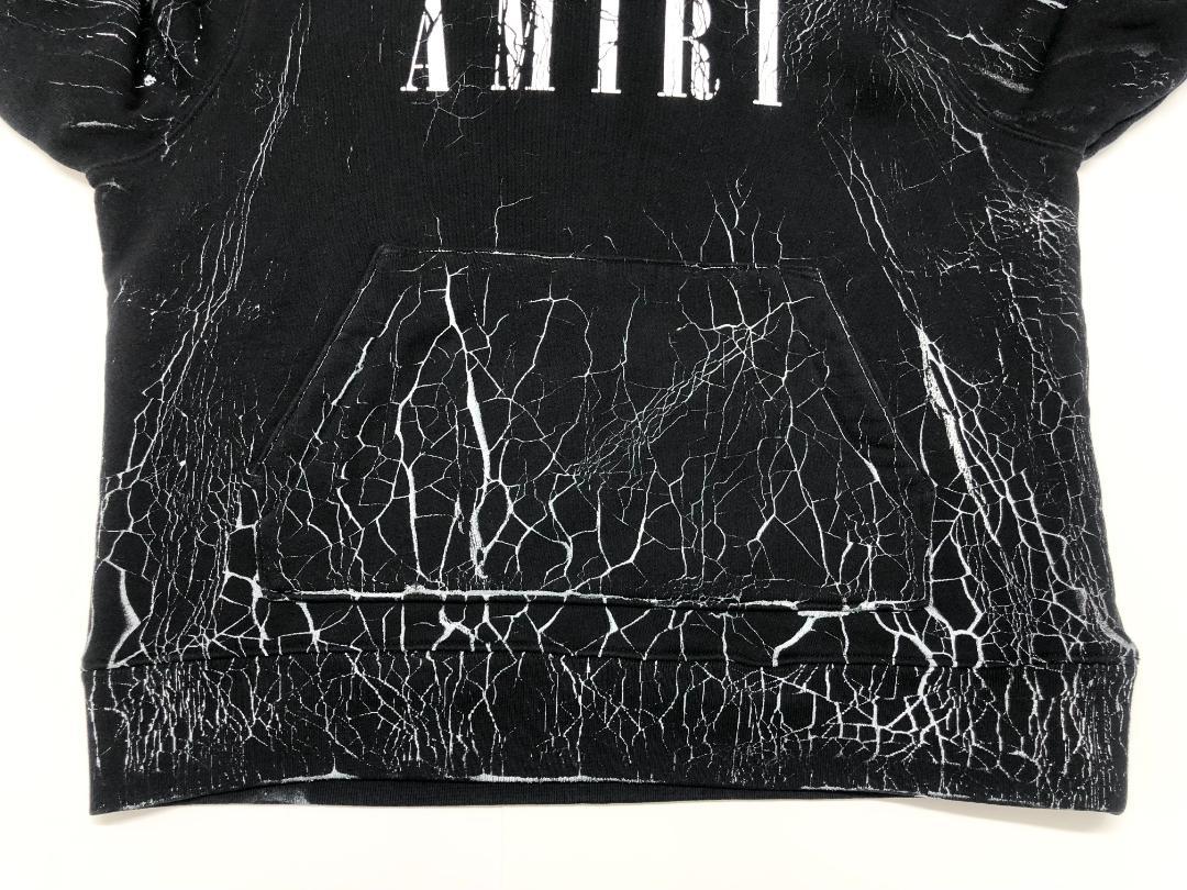 ○★新品未使用　AMIRI　クラックダイ コア ロゴパーカー　S　ブラック