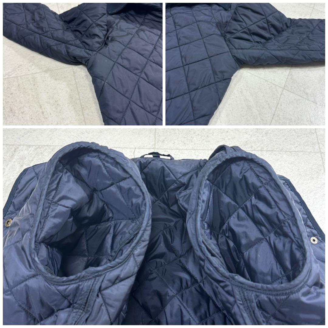 【ラルフローレン】キルティングコート ロゴボタン 裏地ロゴ 総柄 紺(7) 【ラルフローレン】キルティングコート ロゴボタン 裏地ロゴ 総柄 紺(7)