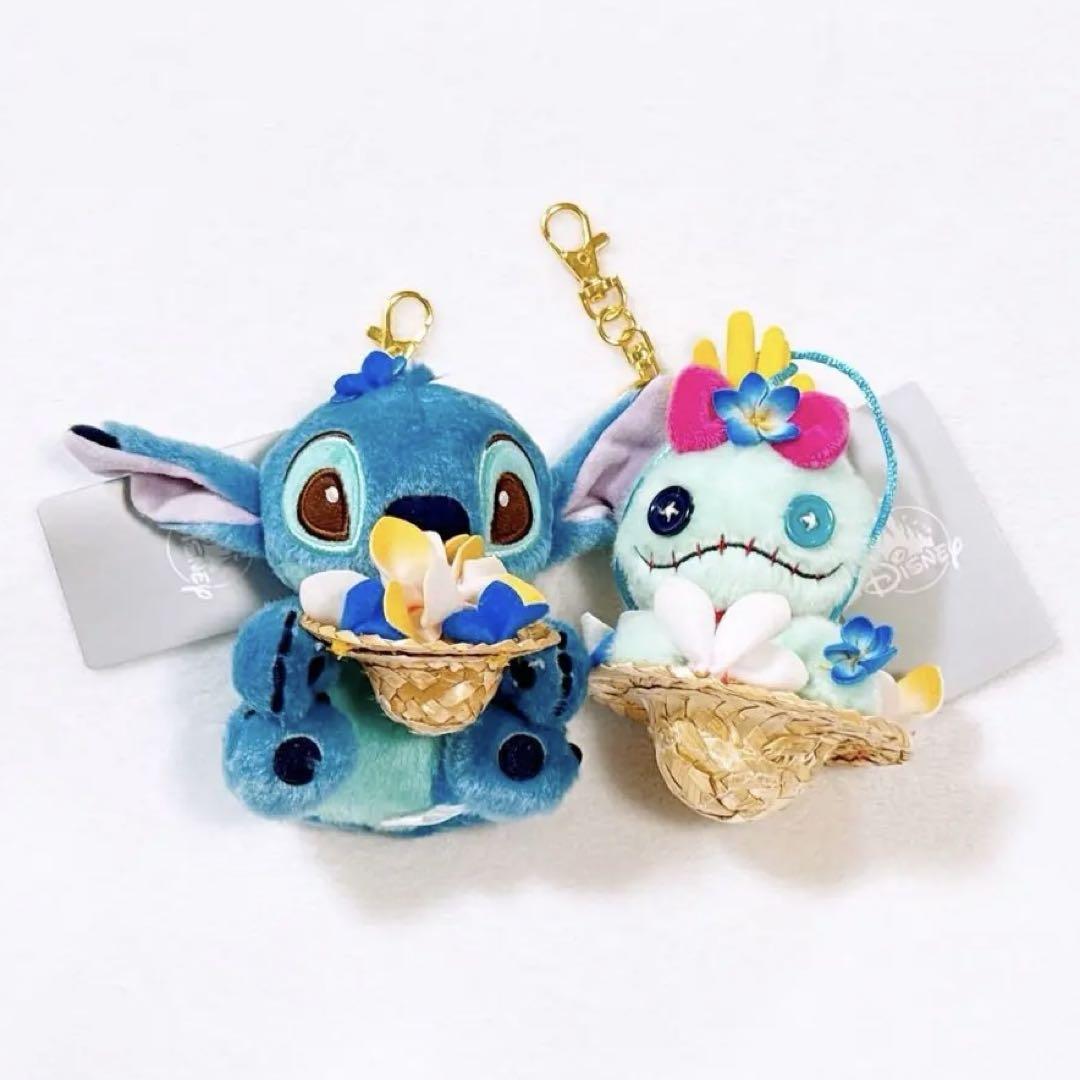 Disney - <新品>スティッチ&スクランプ ぬいぐるみキーホルダー