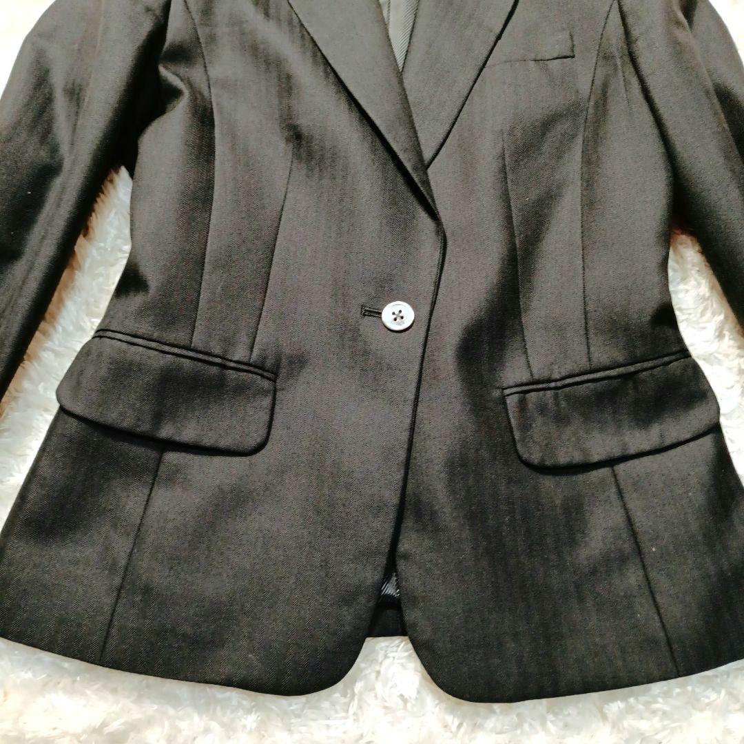 GREEN LABEL RELAXING レディース パンツスーツ シルク混 黒