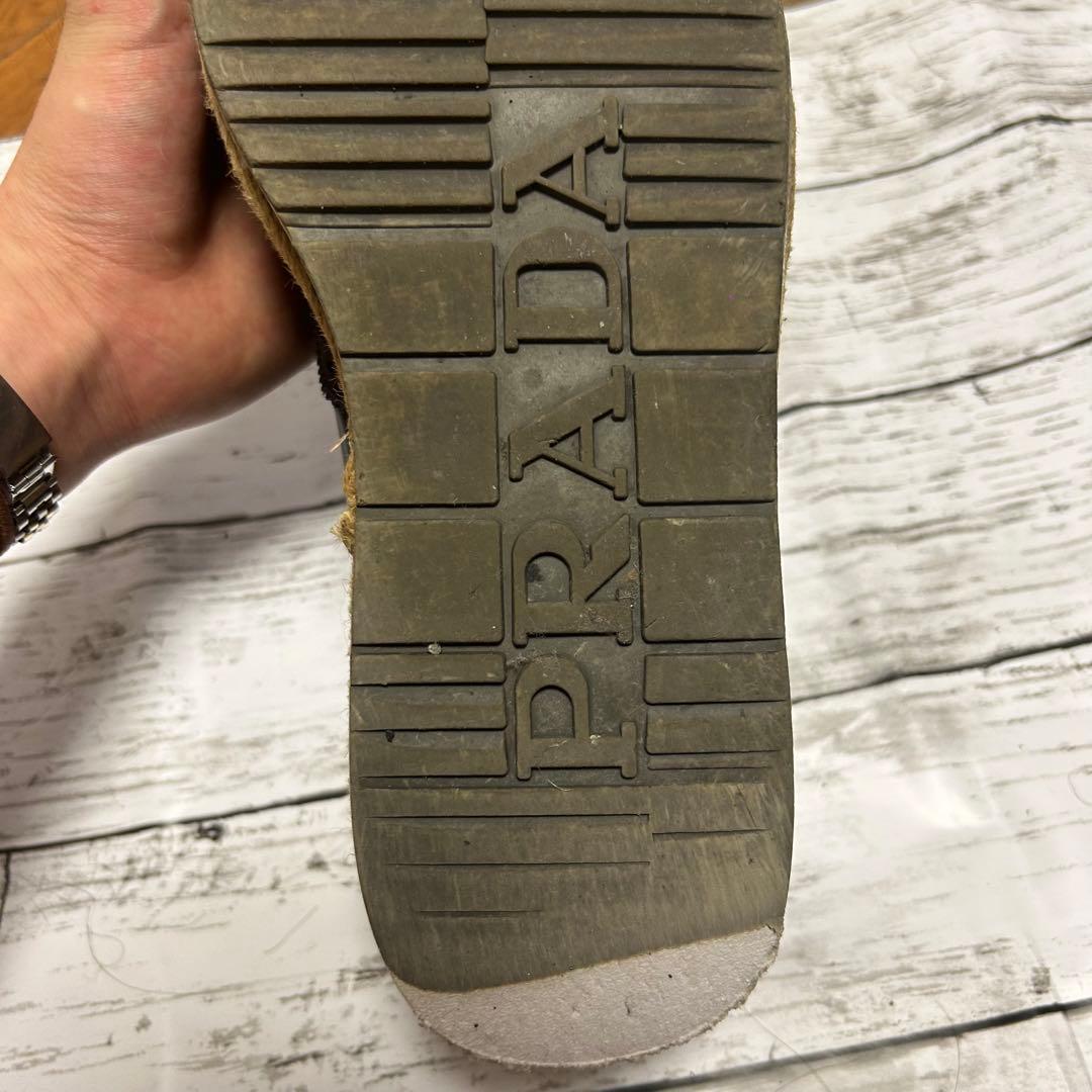 大人気大人気名作 PRADA プラダ エスパドリーユ ウィングチップ ドレス