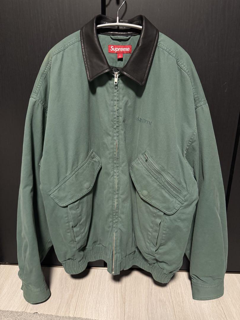 ジャケット・アウター supreme Leather Collar Utility Jacket