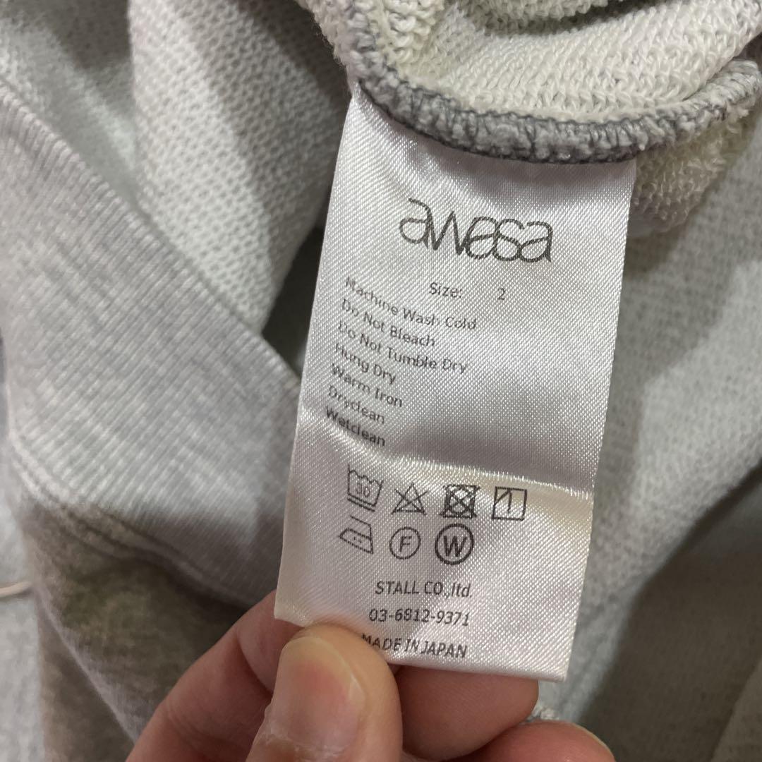 【25SS】awasa スーピマエイジングコットン クルーネック スウェット