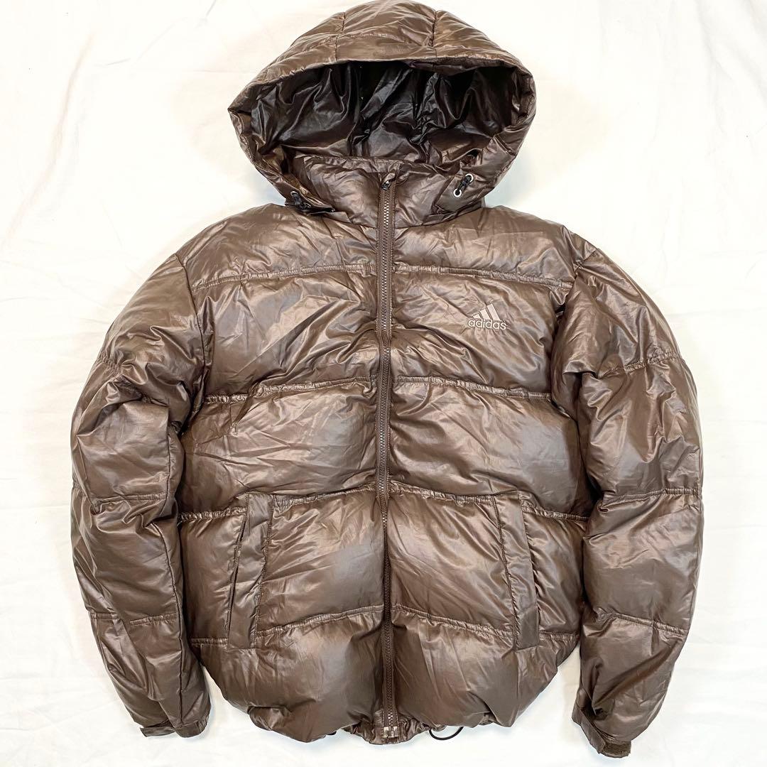 00s adidas down puffer jacket y2k テック 短丈XL(LL)・adidas