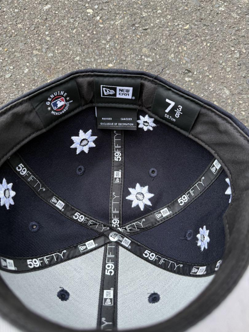 New Era 59FIFTY 黒 花柄キャップ 7 3/8