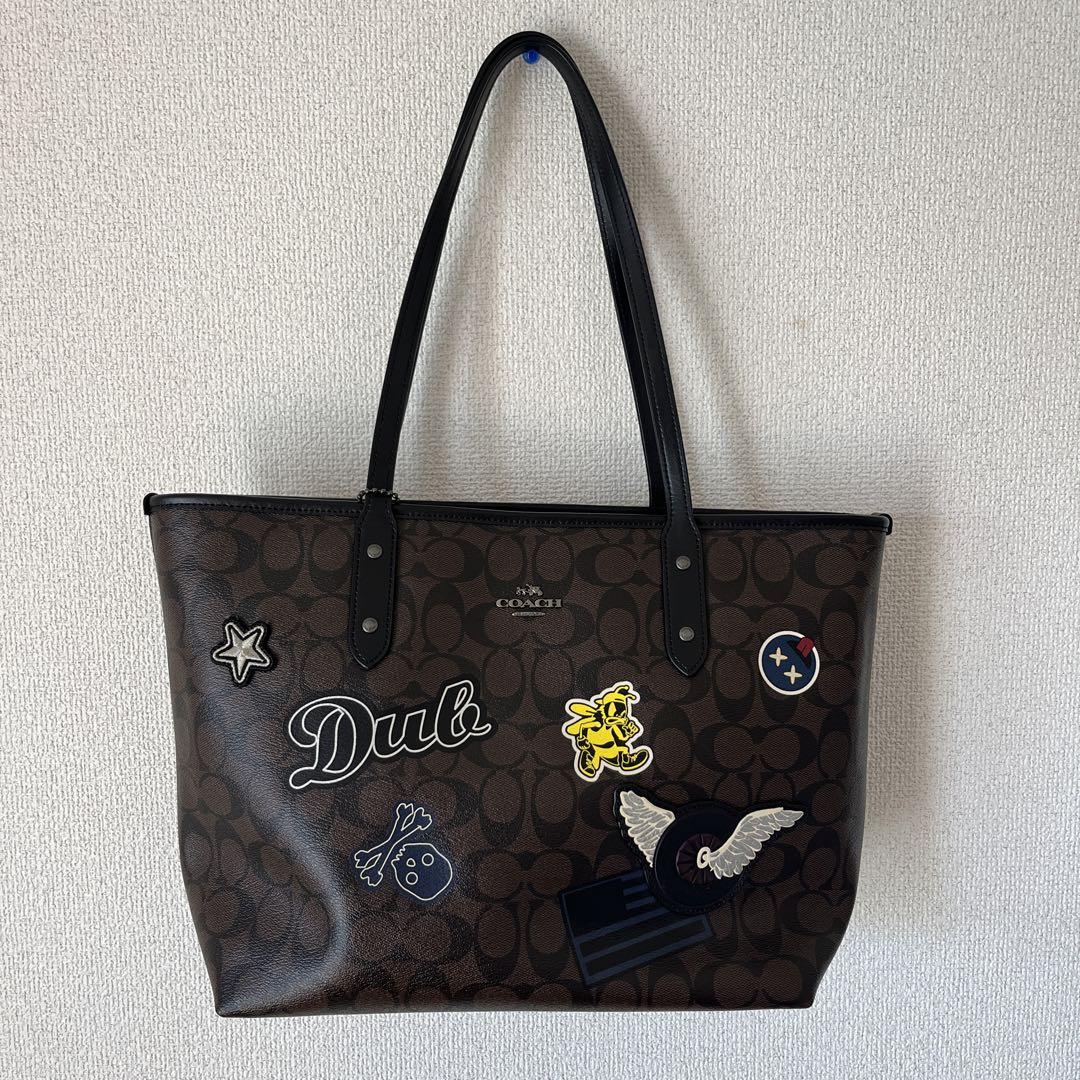 coach トートバッグワッペンシグネチャー