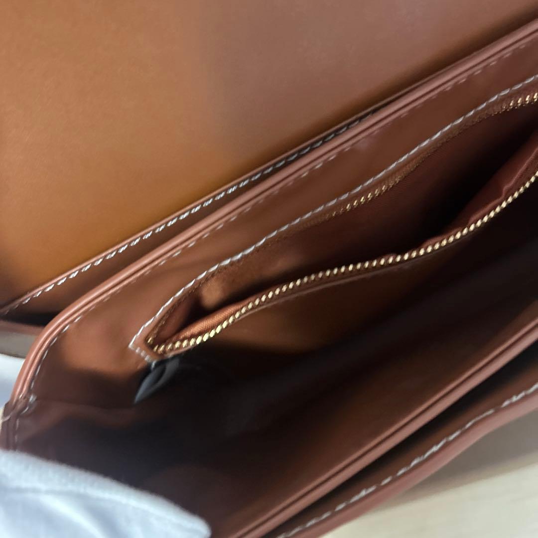 CLUNE ショルダーバッグ ブラック ブラウン【中古品】