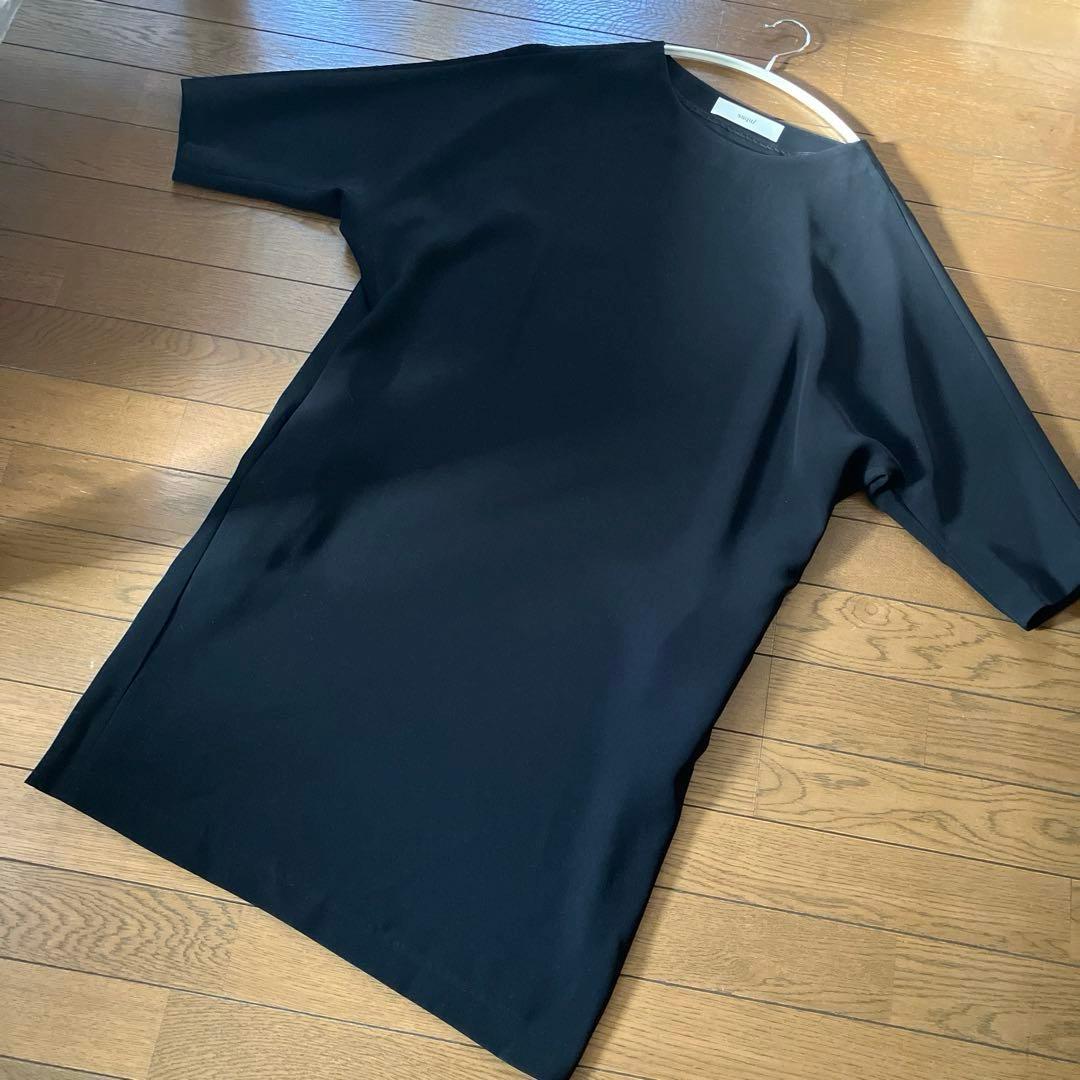 美品★saquiサキ★ドルマンスリーブワンピース 黒 38 美品★saquiサキ★ドルマンスリーブワンピース 黒 38