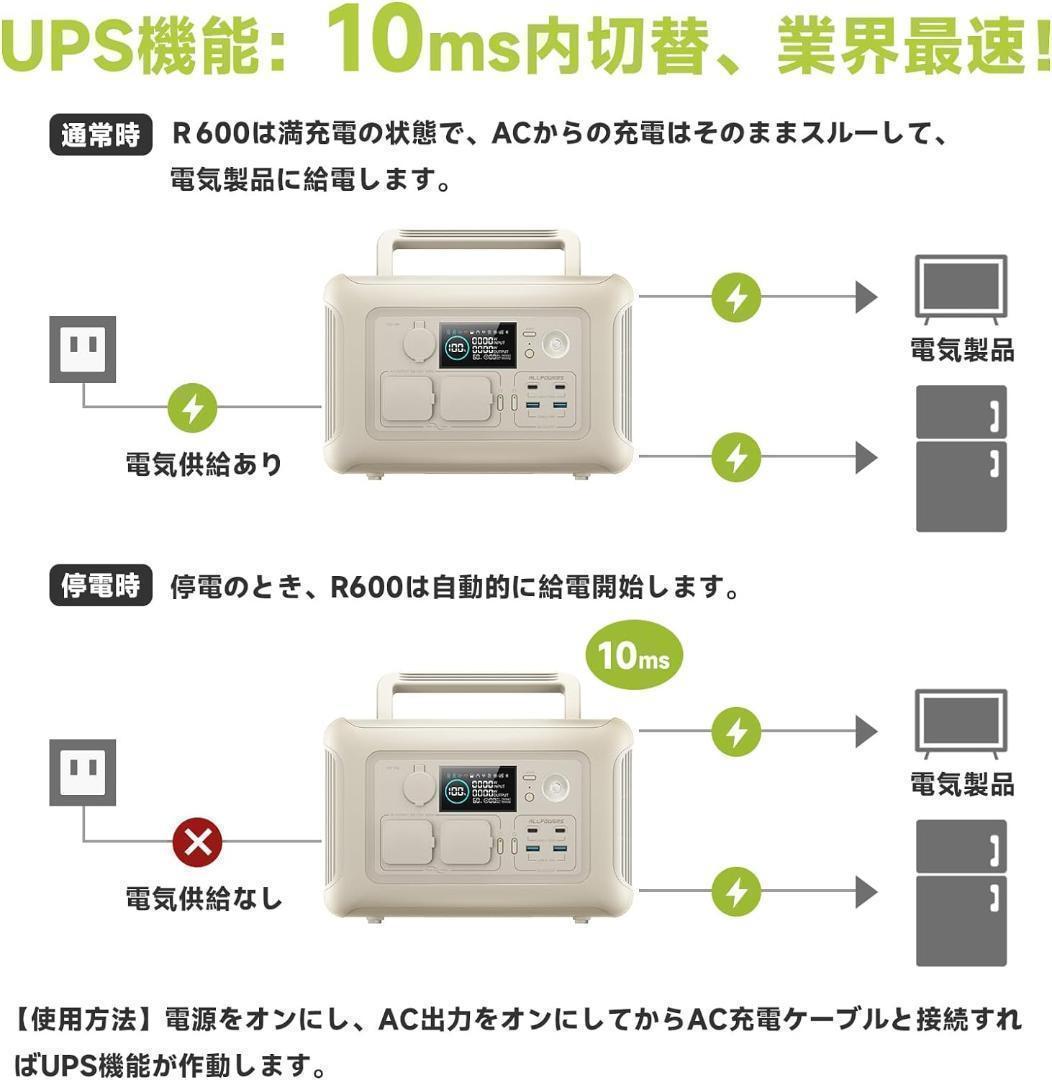 【M2812-320-268】ポータブル電源　299Wh大容量 600W高出力