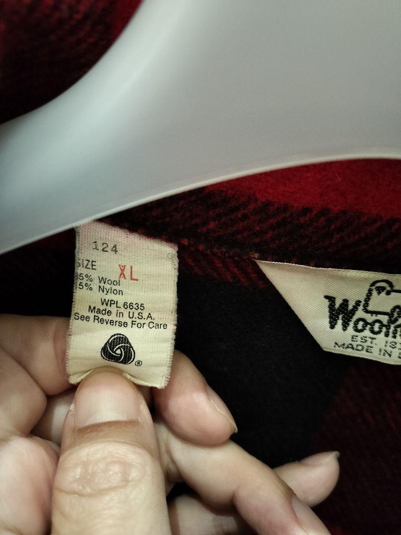 Woolrich ウールリッチ ウールジャケット 赤黒 XL USA製