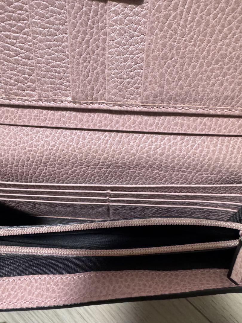 GUCCI グッチ　ピンク レザー 長財布