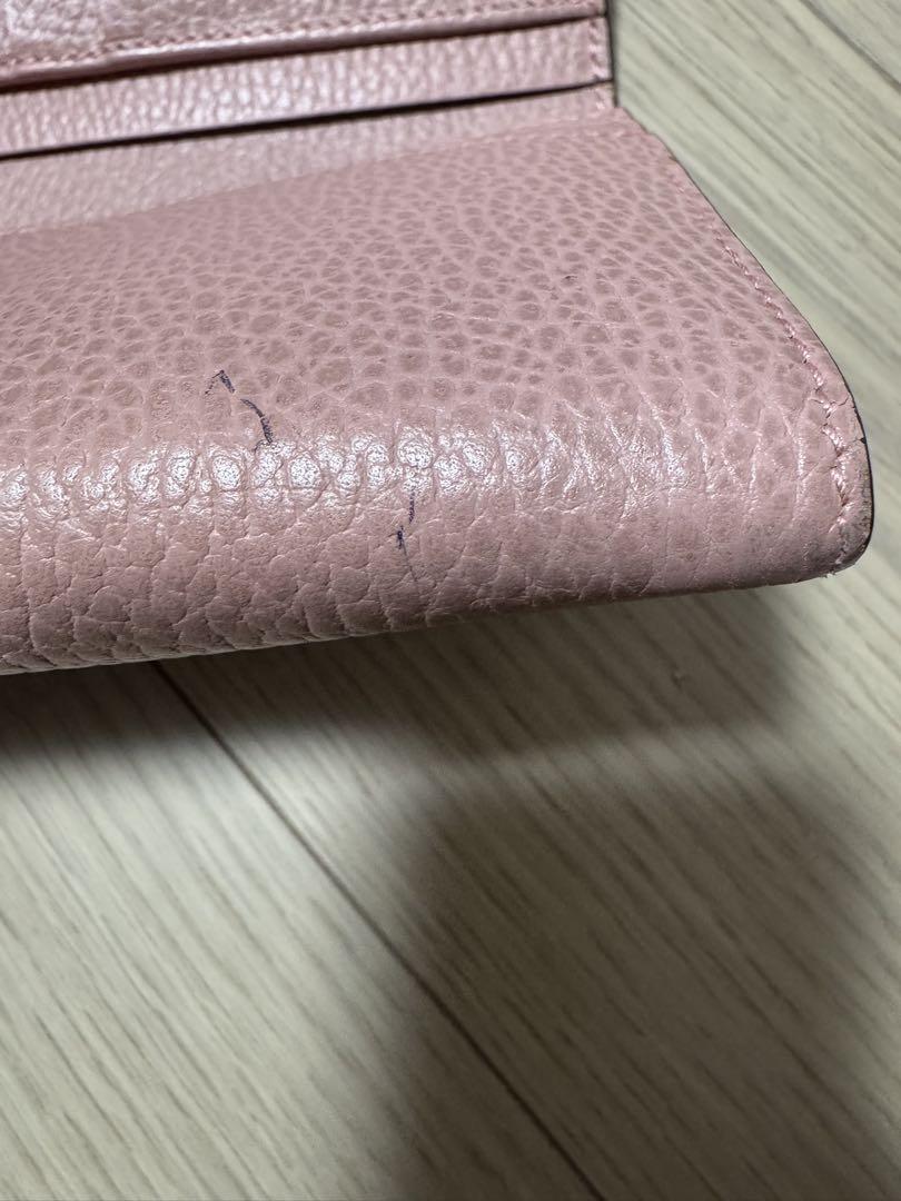 GUCCI グッチ　ピンク レザー 長財布