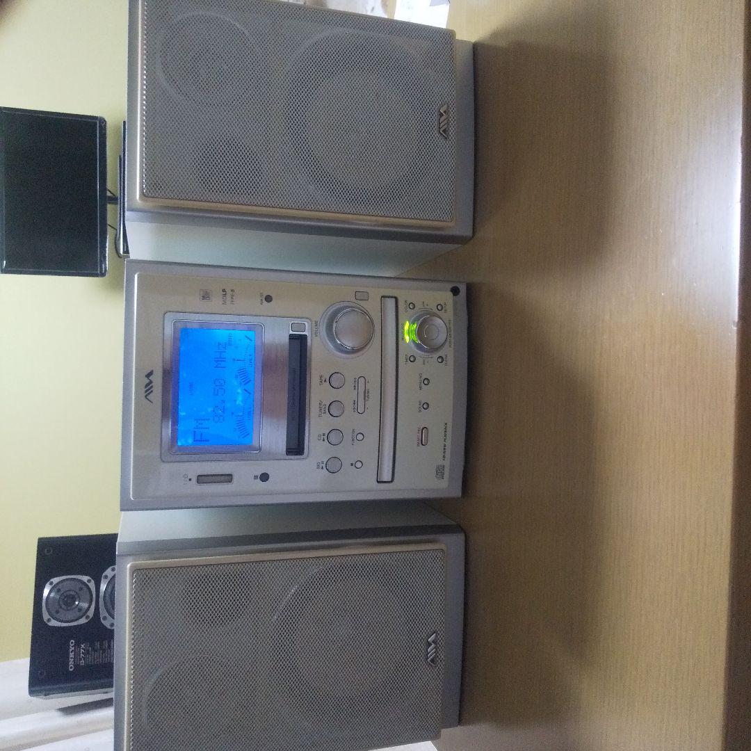 アイワミニコンポ CD FM AM カセット MD