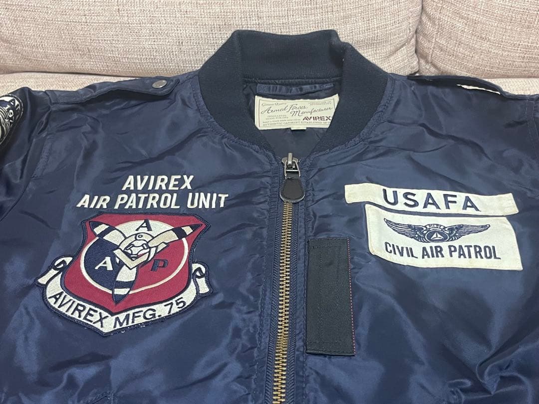 AVIREX MA-1 ジャケット ネイビーXL LL AVIREX