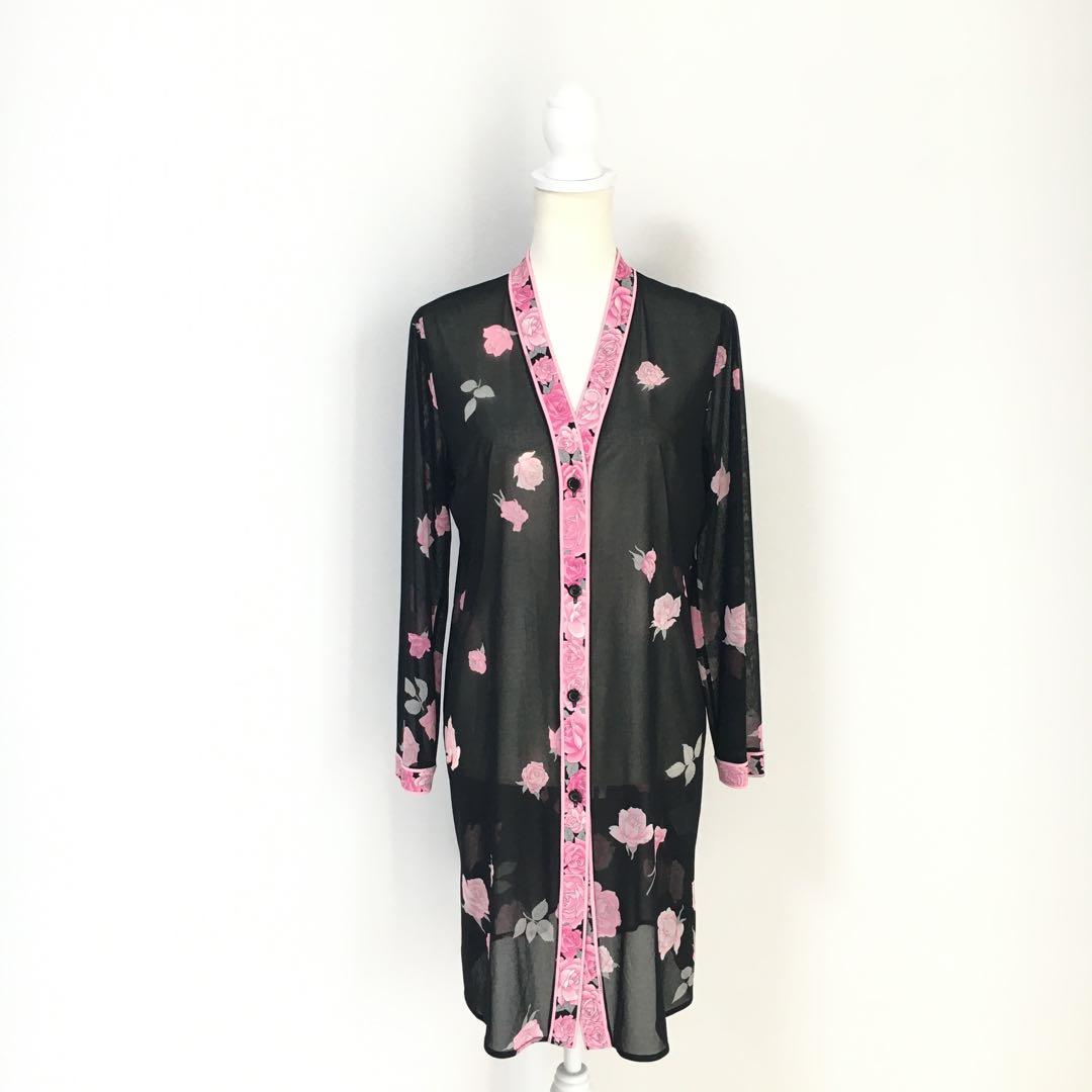 近年美品　LEONARD レオナール　カンカン　ロング　カーディガン　40