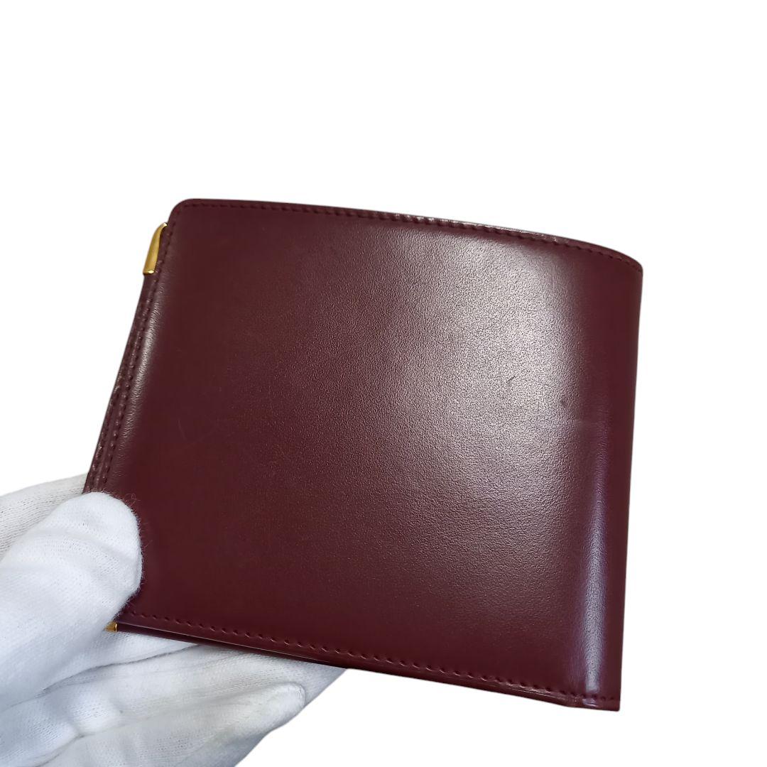 must de Cartier 二つ折り財布 カルティエ　　　レザーボール