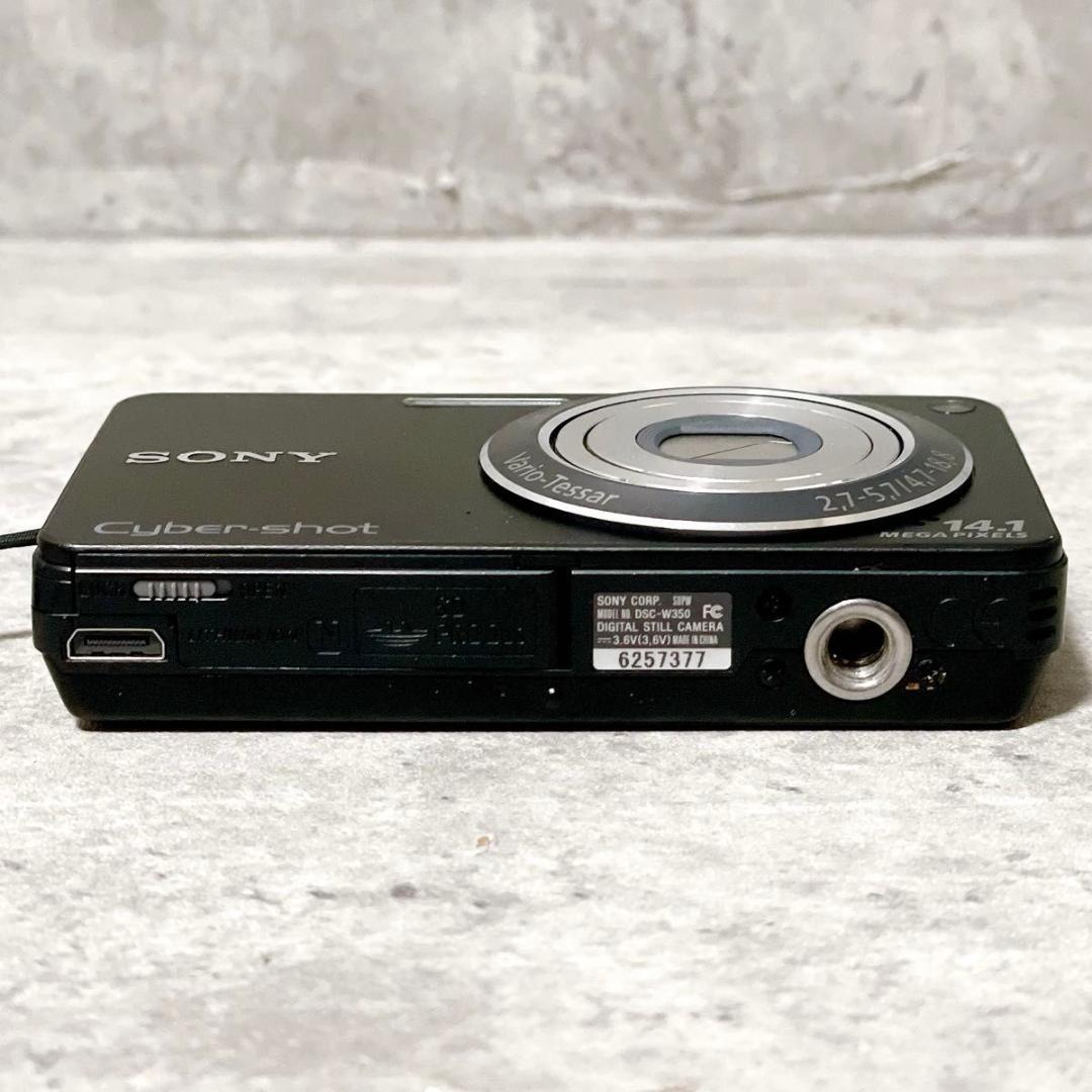 ソニー サイバーショット DSC-W350 コンデジ ブラック SDカード付き