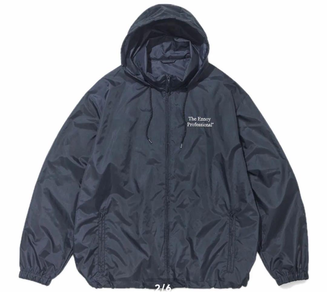 ジャケット・アウター Ennoy PACKABLE NYLON JACKET (NAVY) L