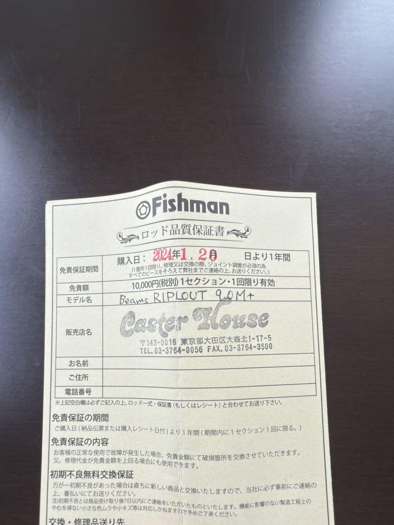 フィッシュマン ビームスリプラウト90Mプラス