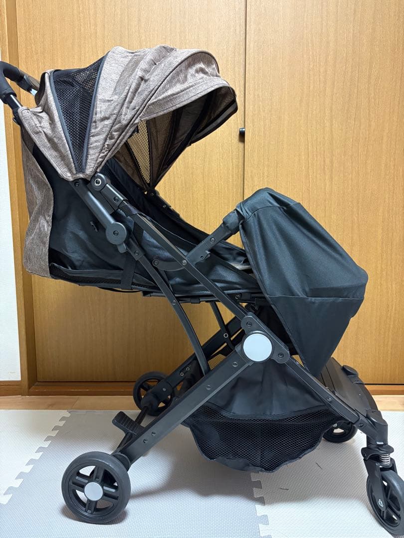 ベージュ ベビーカー 折りたたみ式 ベージュ ベビーカー 折りたたみ式