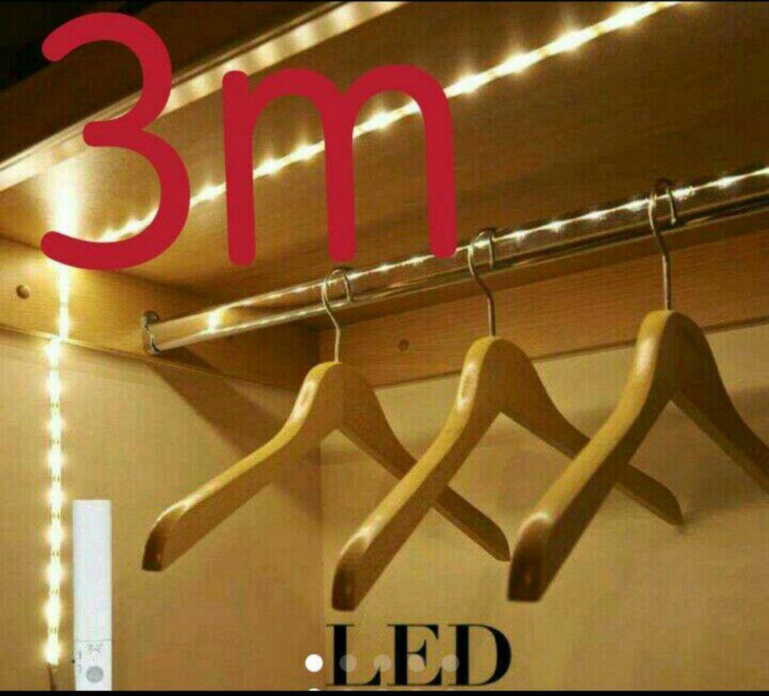 人気♪3m LED テープライト白暖色 人感センサーライト 自動点灯