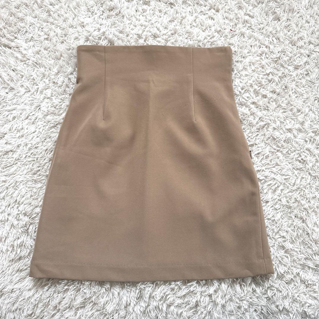 Darich ハイウエストタックミニスカート　モカ　Sサイズ