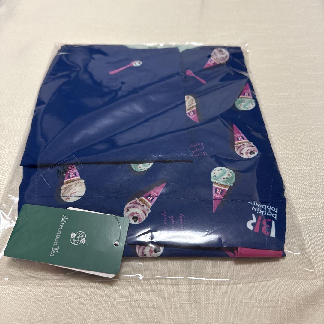 サーティワン キッズエプロン 三角巾付き ネイビーアイス子ども新品