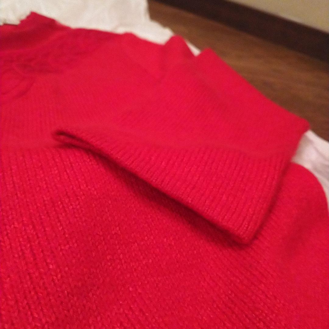 赤 長袖セーター