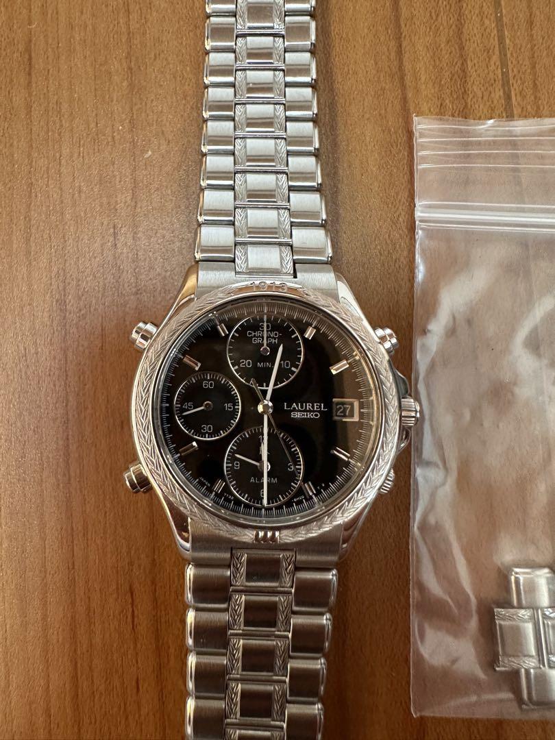 seiko 7t32-6f80 セイコー 不動 18kt laurel ローレル