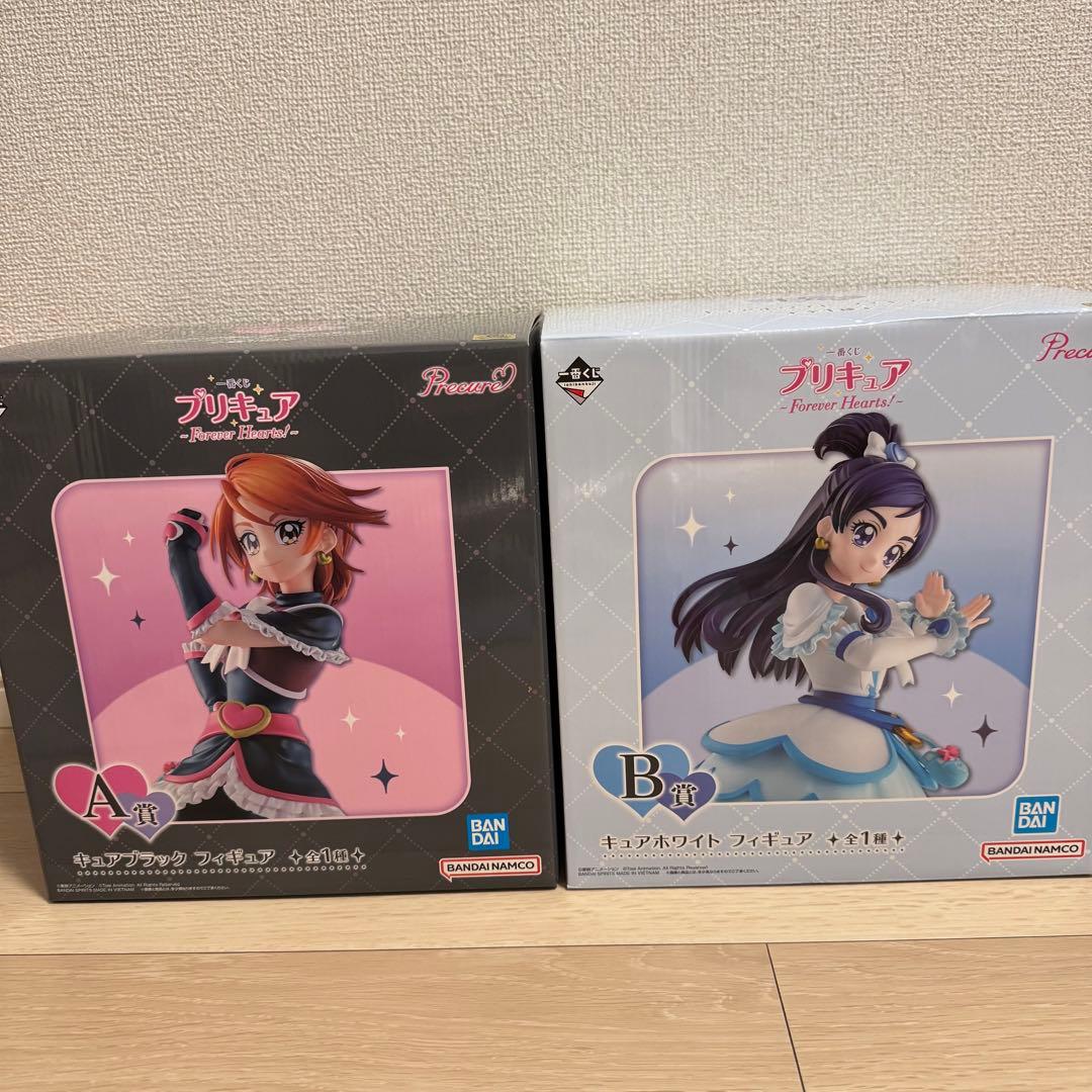 プリキュア　一番くじ　キュアブラック フィギュア　キュアホワイト フィギュア