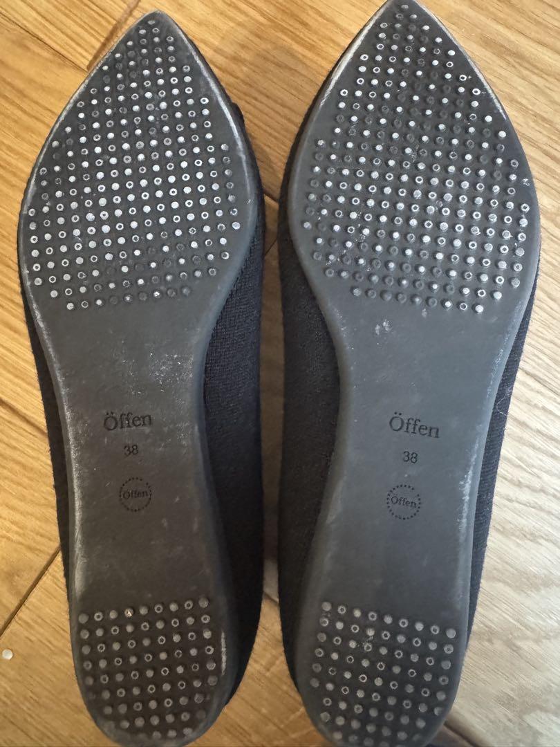 美品！Öffen　オッフェン　フラットパンプス　ブラック　38（24センチ）