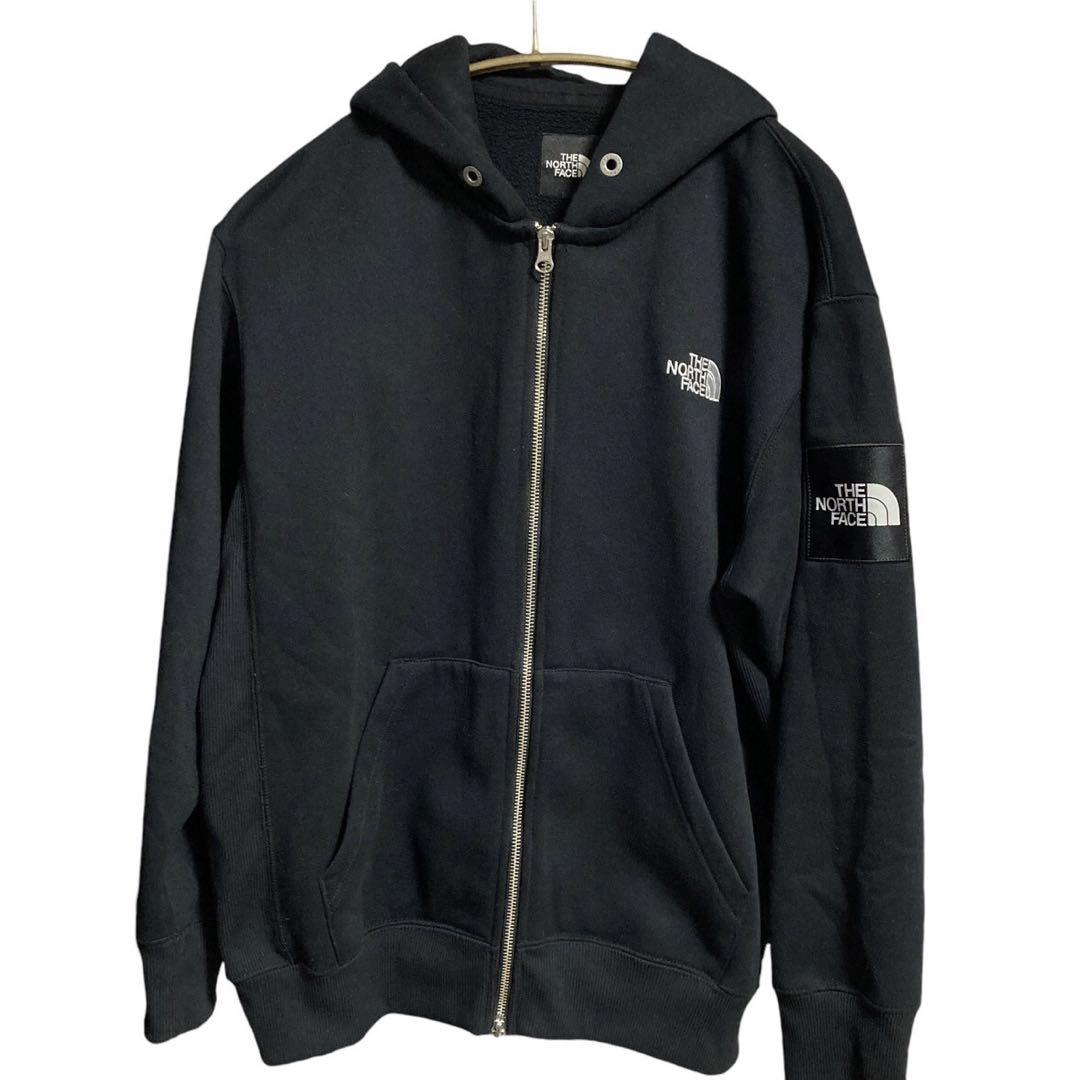 THE NORTH FACE スクエアロゴフルジップ パーカー ブラック