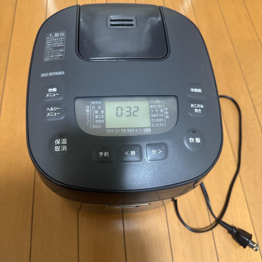 IRIS OHYAMA 炊飯器 ブラック5.5合マイコン式