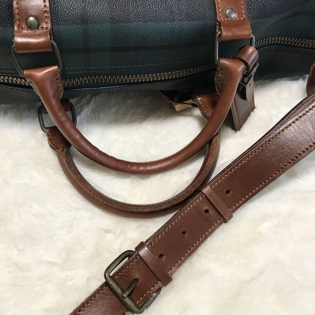 美品　ポロラルフローレン　ボストンバッグ　大きいサイズ　2way PVC レザー_画像1