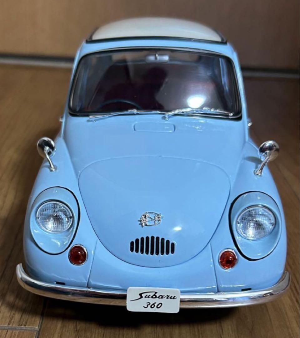 の*ー様 エブロSubaru 360 水色 ミニカー1/12