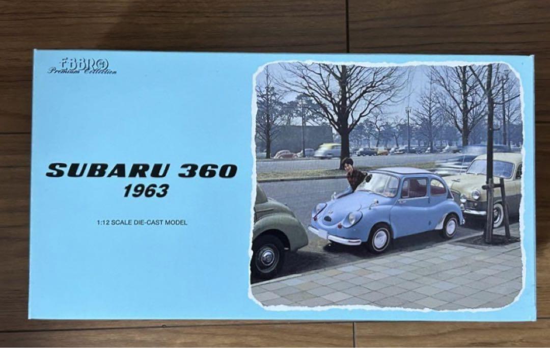 の*ー様 エブロSubaru 360 水色 ミニカー1/12