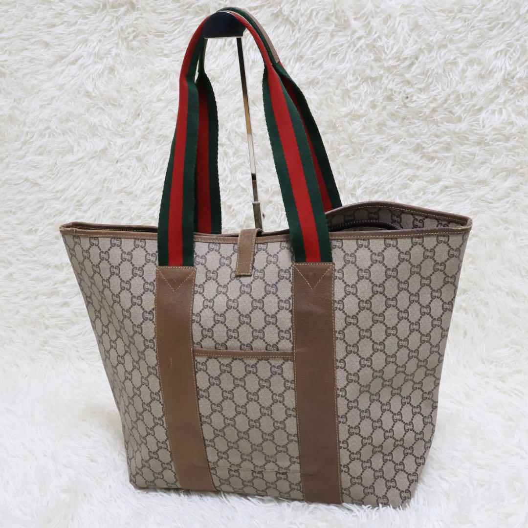 GUCCI トートバッグ　シェリーライン　金　金具　ゴールド
