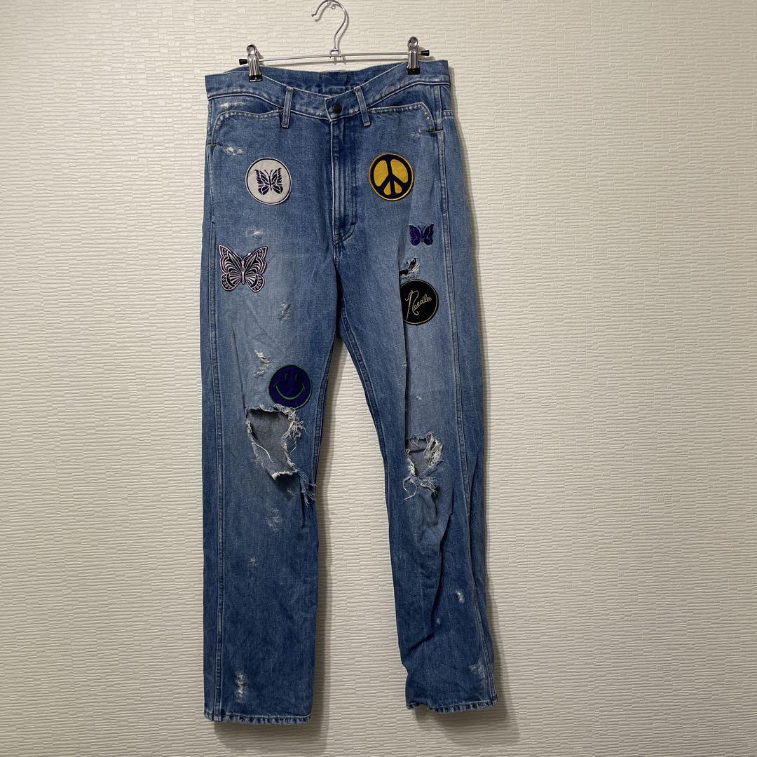 Needles ダメージ刺繍デニム　【KP139】