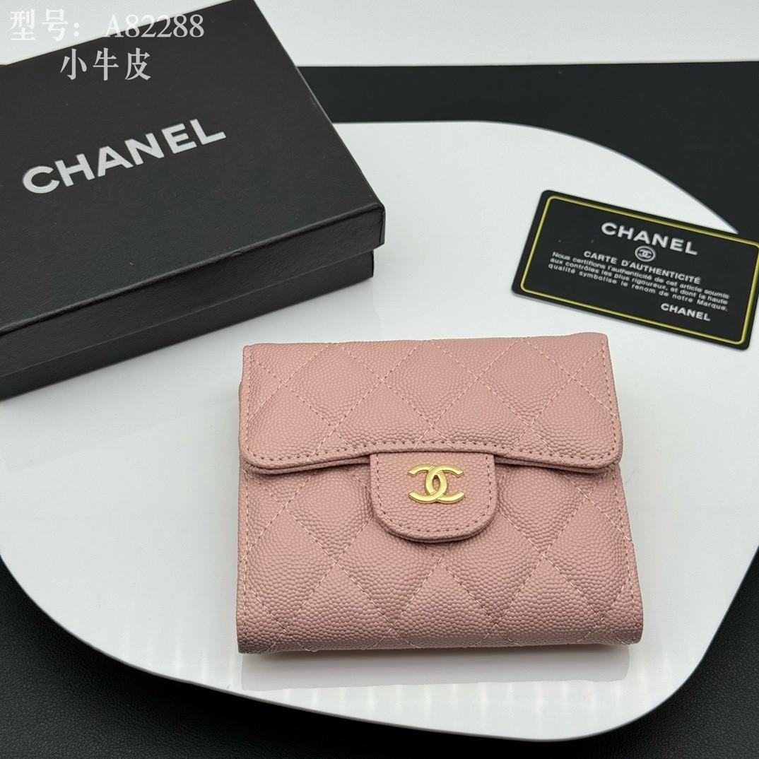 おすすめ ☆シャネル CHANEL【美品】大人気 ピンク 三 ショートサイズ 小物