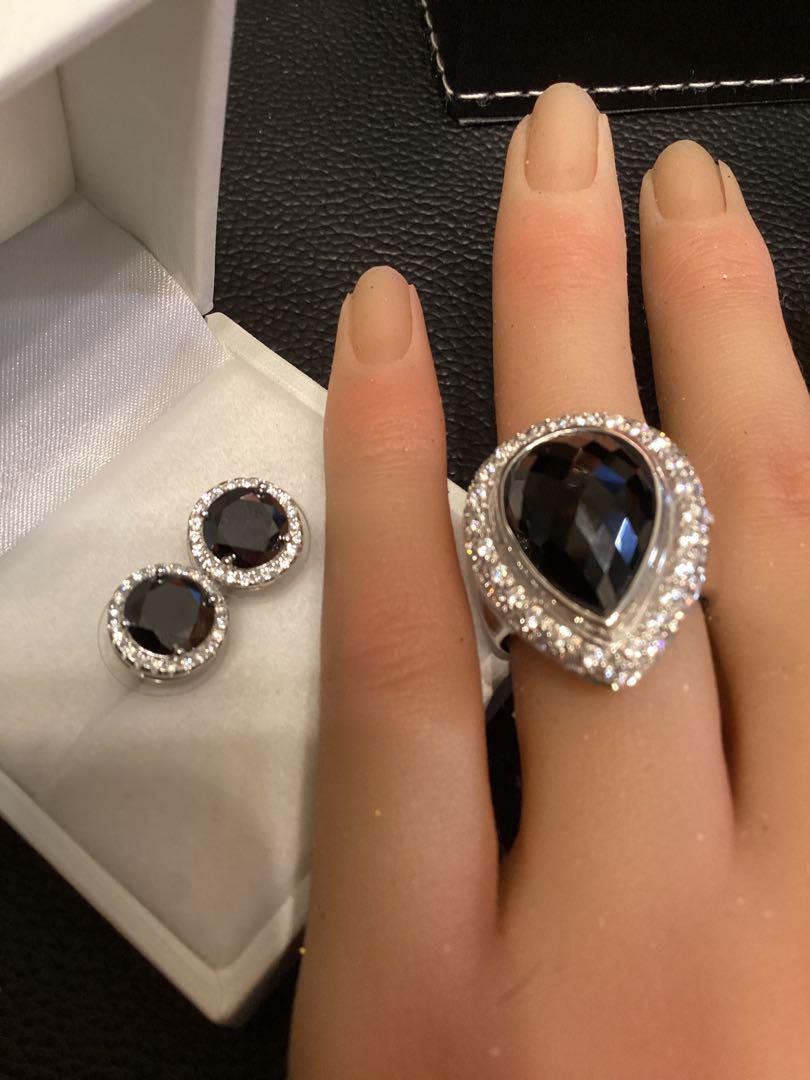 BS大粒リング10.00ct&BS2.00ctピアスセット