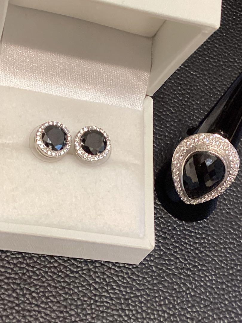 BS大粒リング10.00ct&BS2.00ctピアスセット